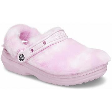 Crocs Classic Fur Sure Men's Clogs Pink | Australia 0771JPQJ